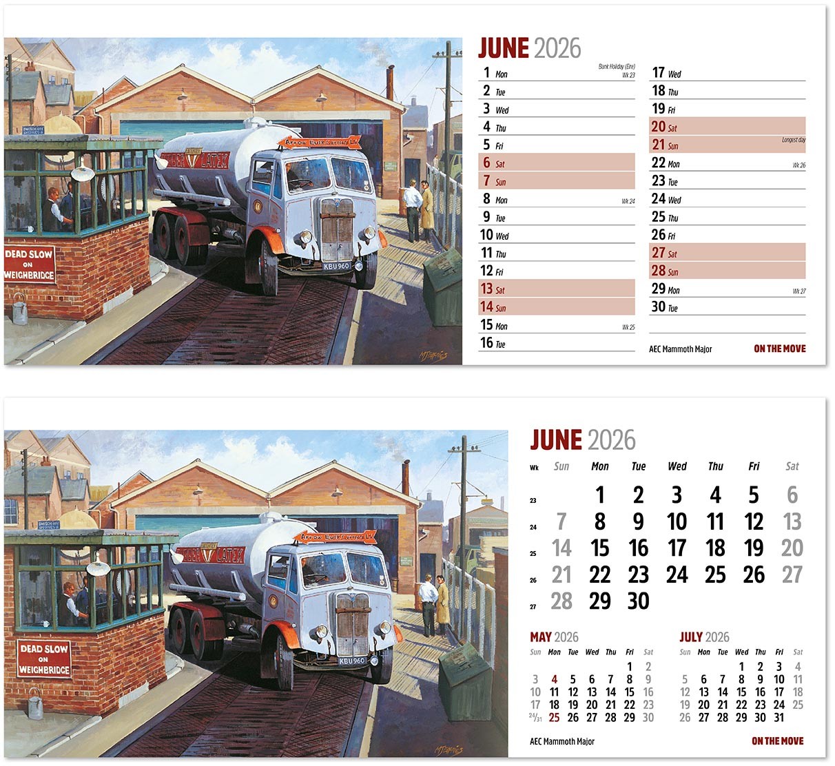 On the Move Desk Calendar