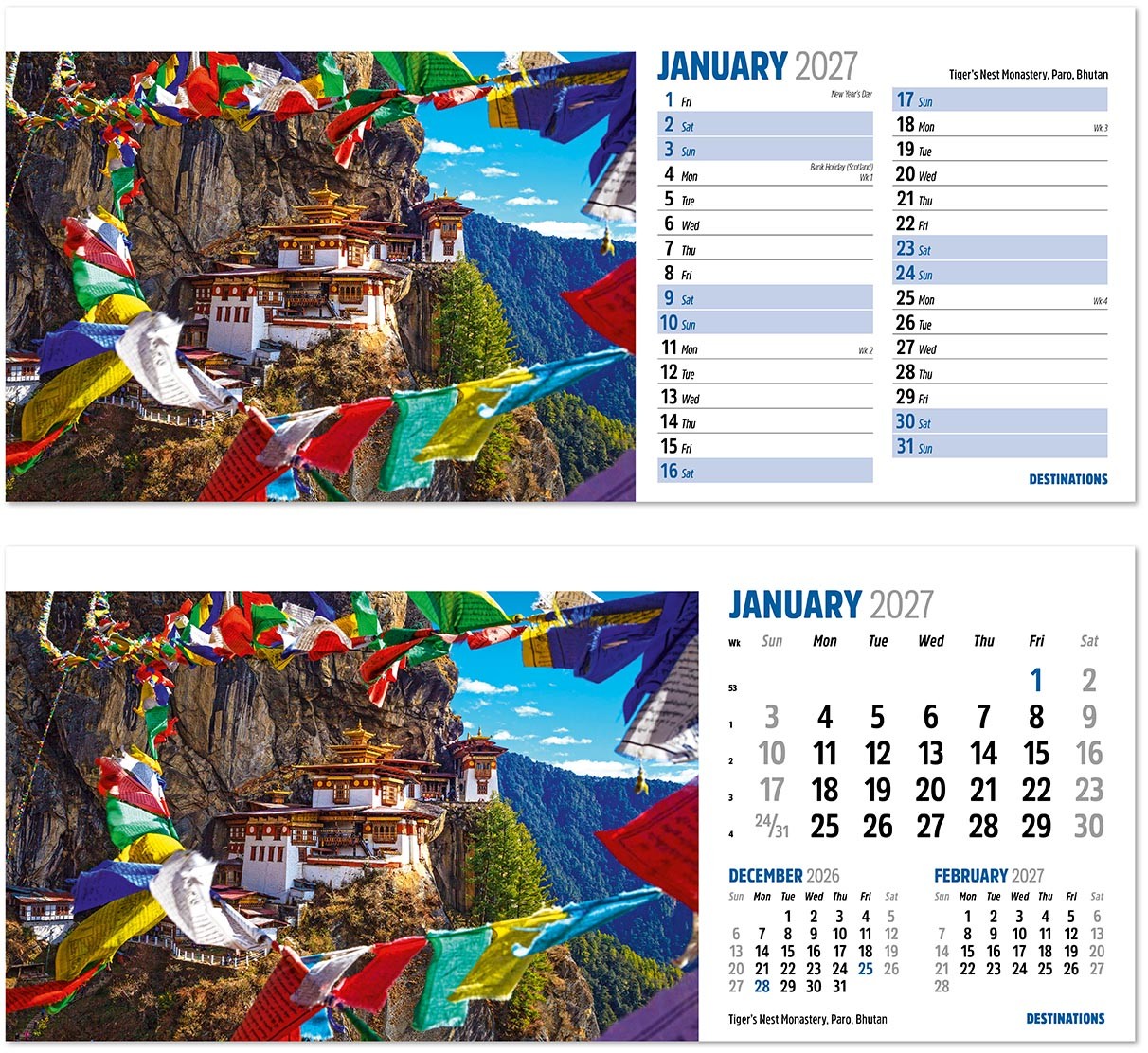 Destinations Desk Calendar