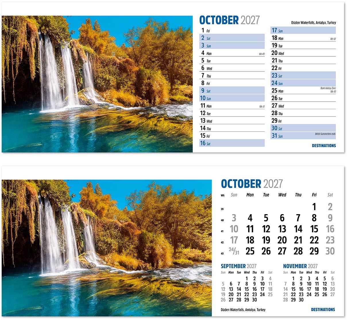 Destinations Desk Calendar