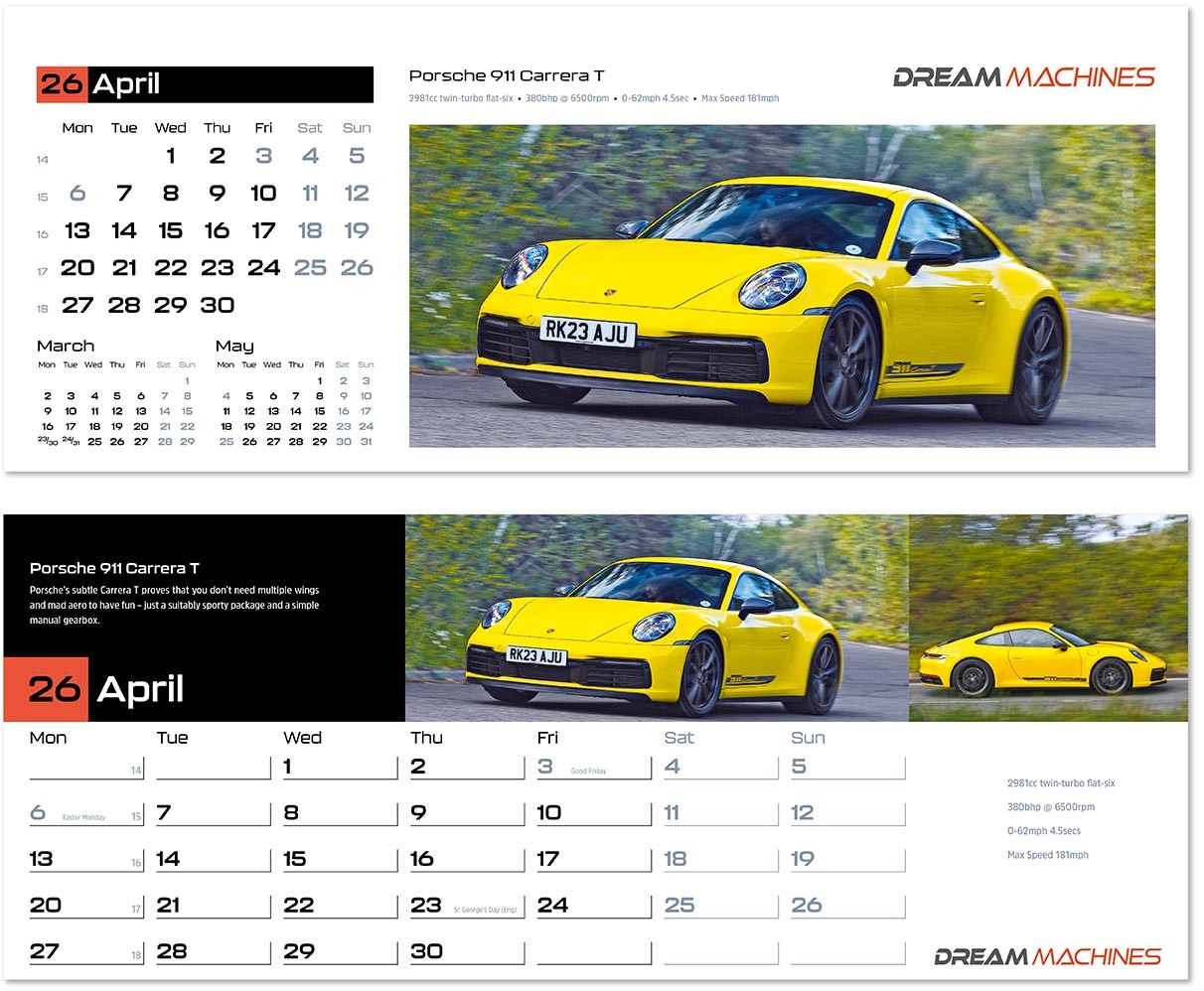 Dream Machines Desk Calendar