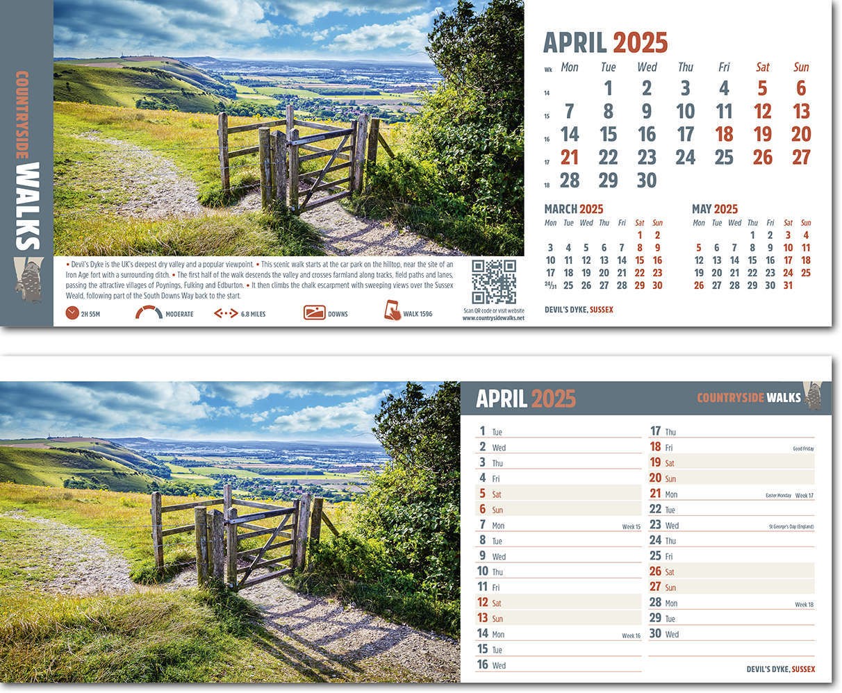 Countryside Walks Desk Calendar