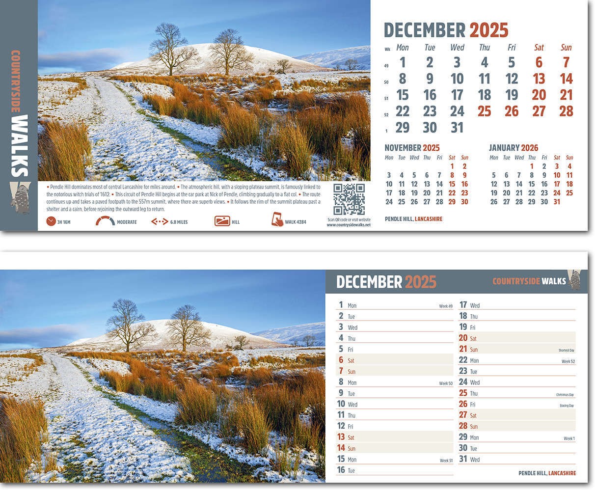 Countryside Walks Desk Calendar