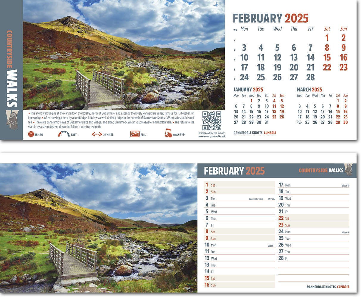 Countryside Walks Desk Calendar