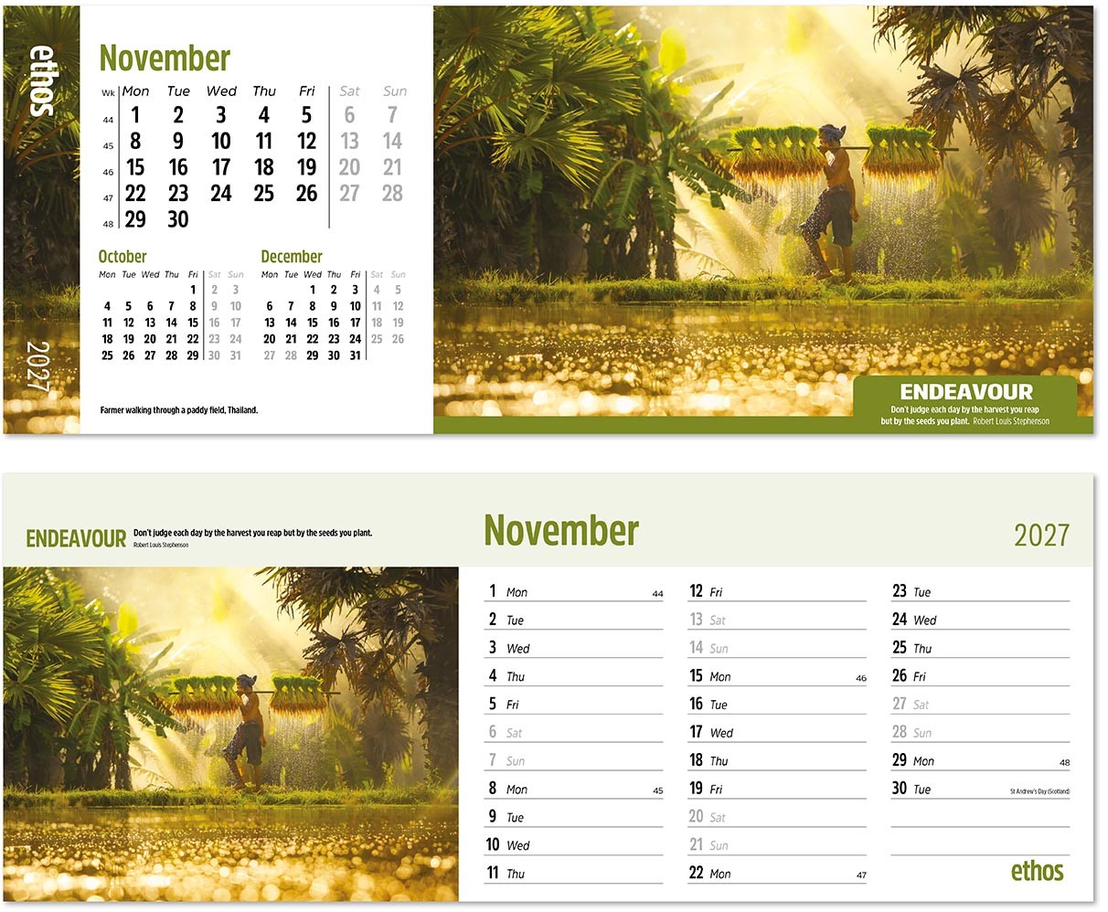 Ethos Note Station Desk Calendar