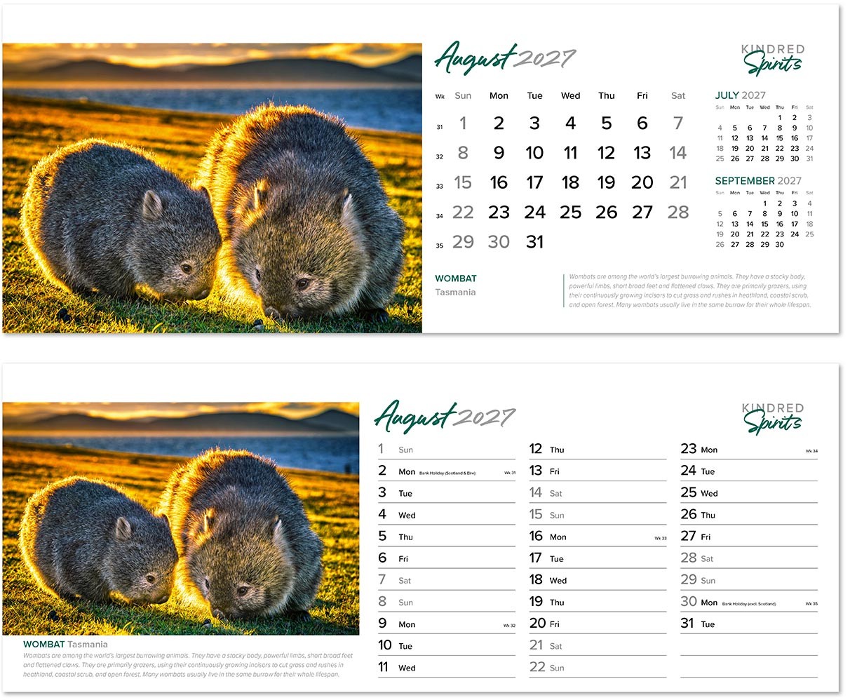 Kindred Spirits Desk Calendar