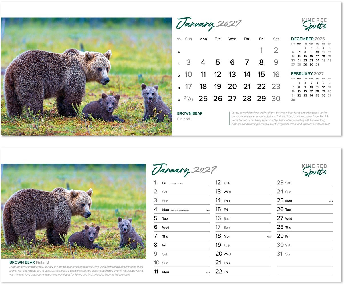 Kindred Spirits Desk Calendar