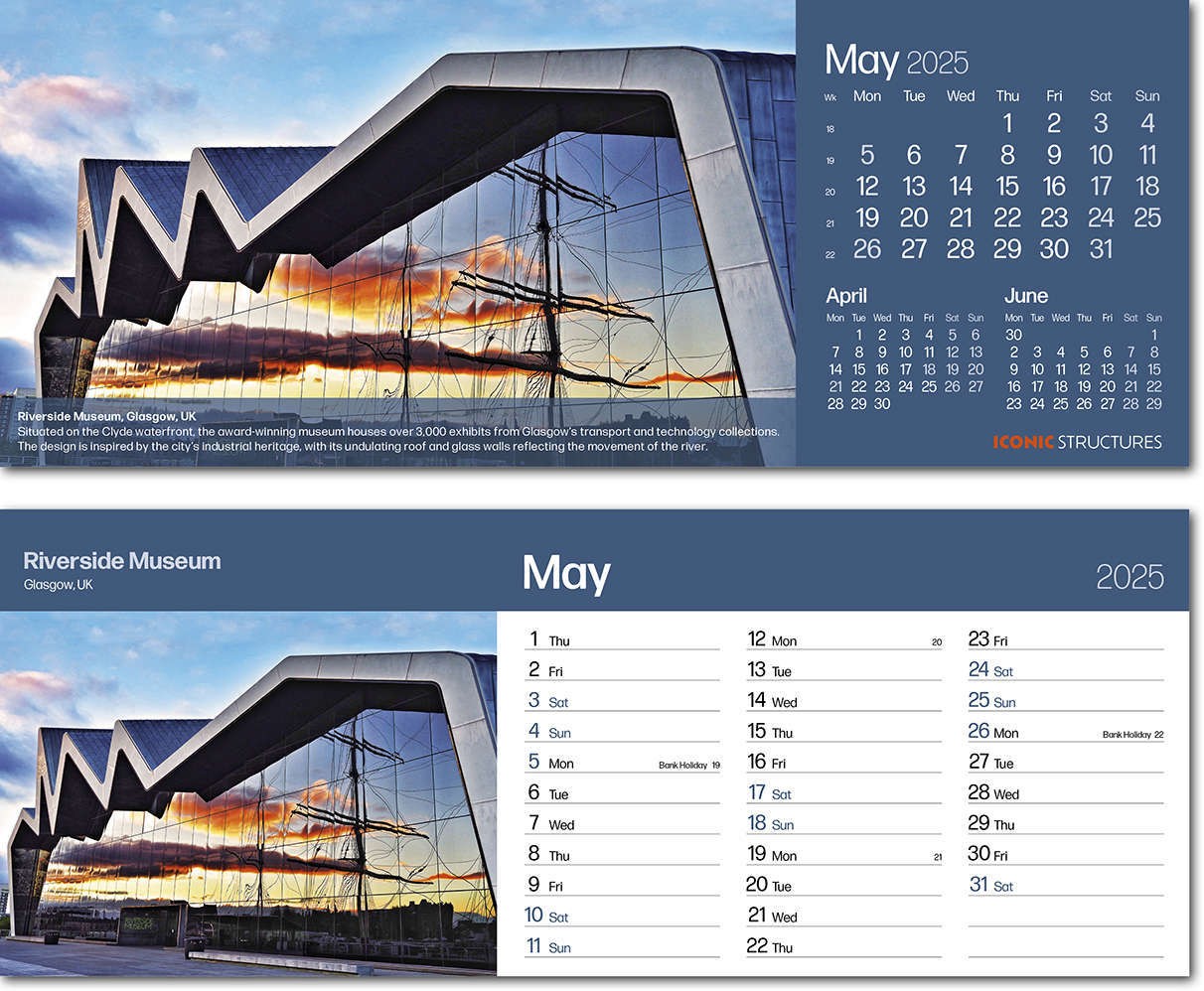 Iconic Structures Note Station Desk Calendar