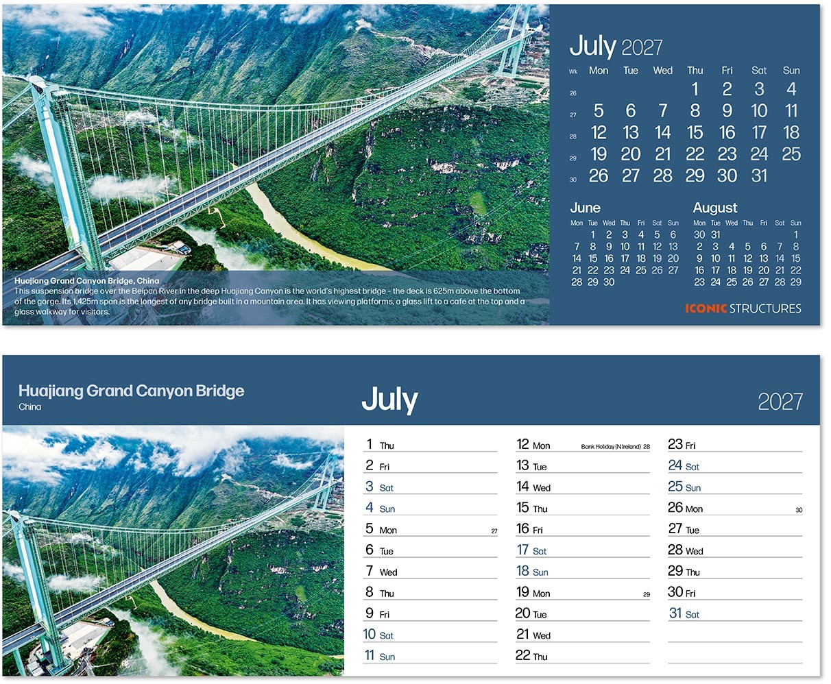 Iconic Structures Task Station Desk Calendar