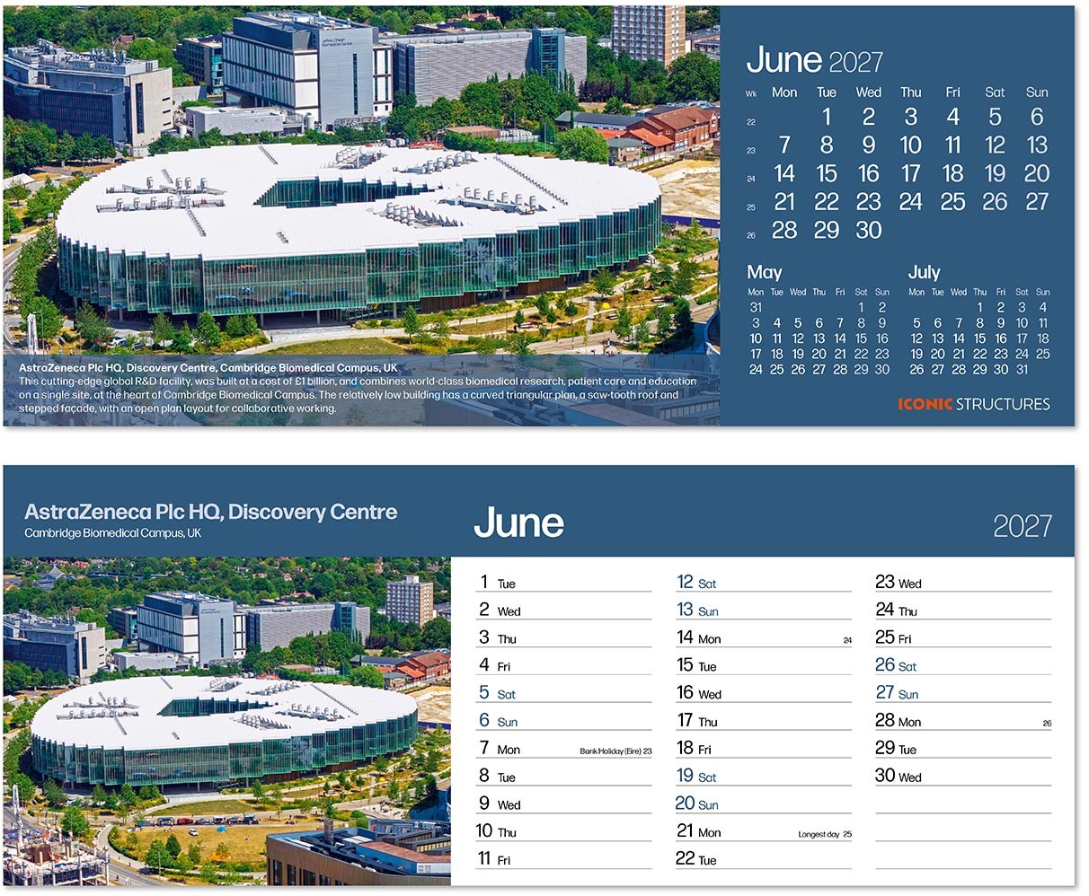 Iconic Structures Task Station Desk Calendar