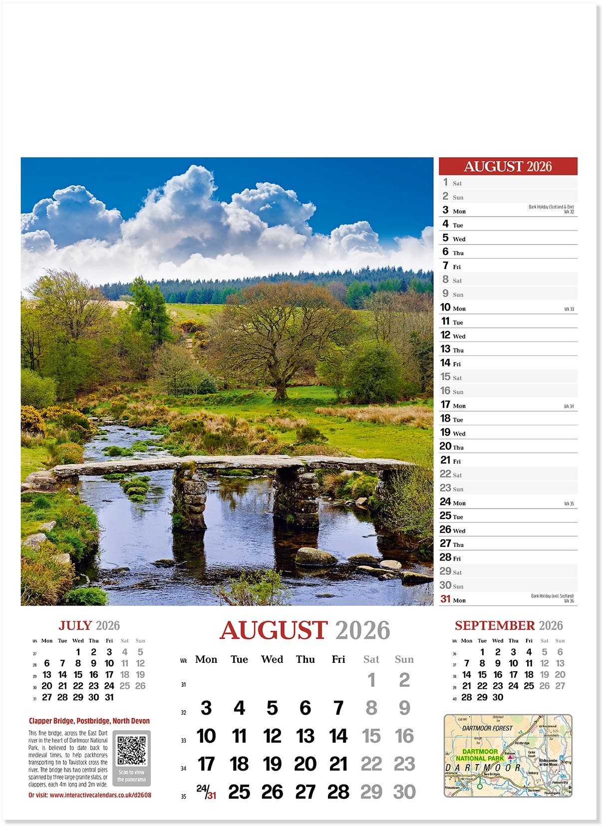 Discover Britain Wall Calendar