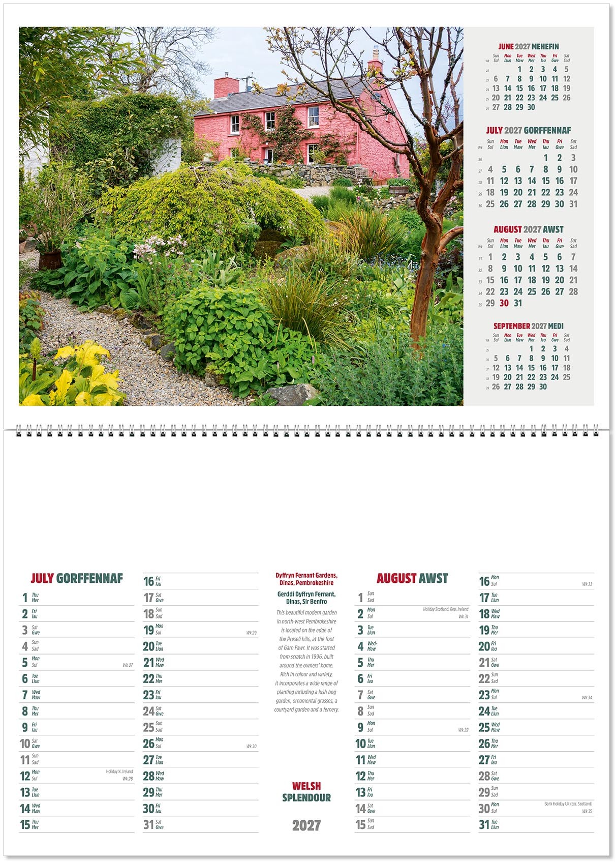 Welsh Splendour Postage Saver Calendar