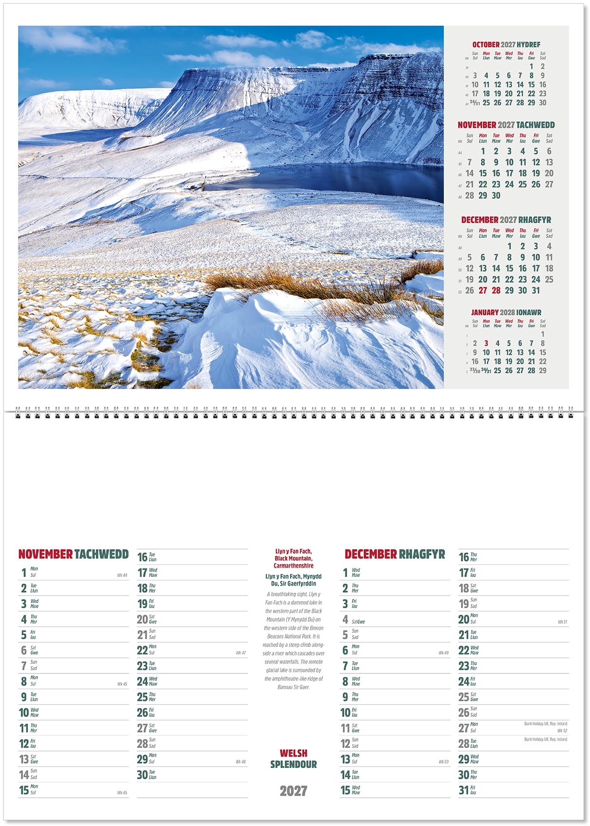 Welsh Splendour Postage Saver Calendar