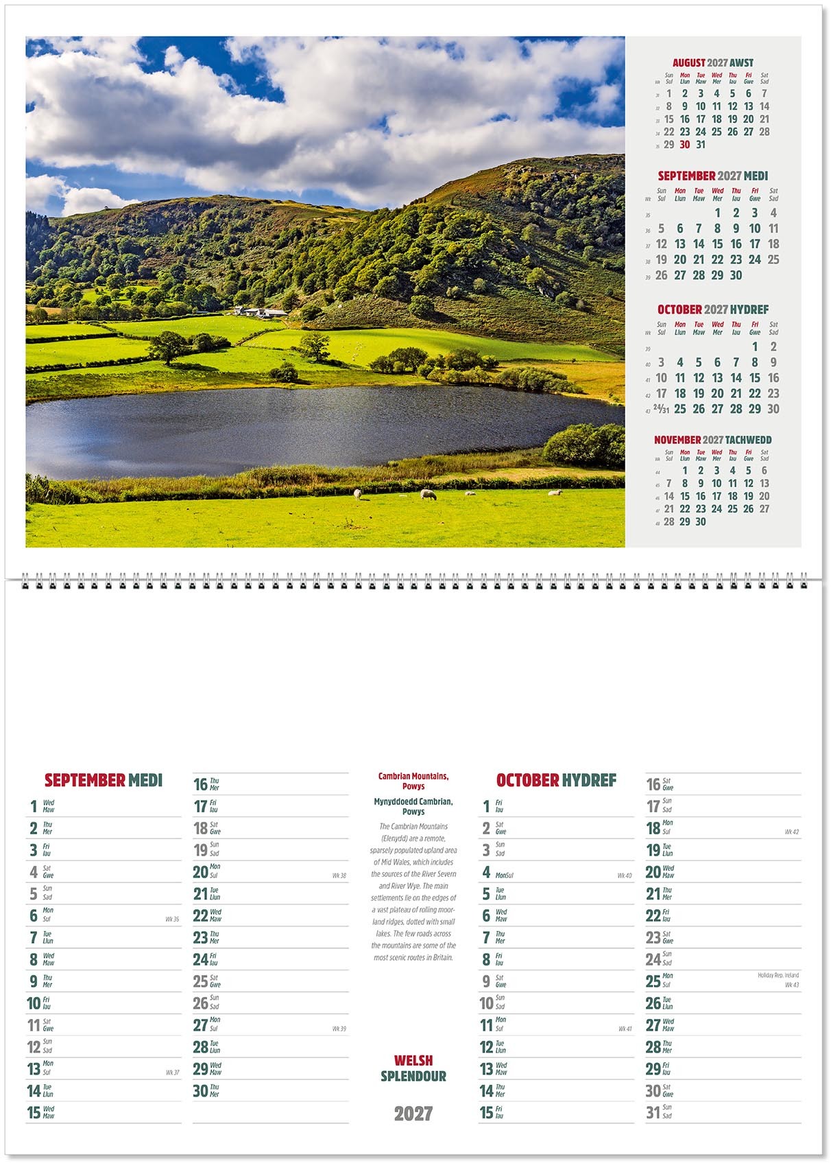 Welsh Splendour Postage Saver Calendar