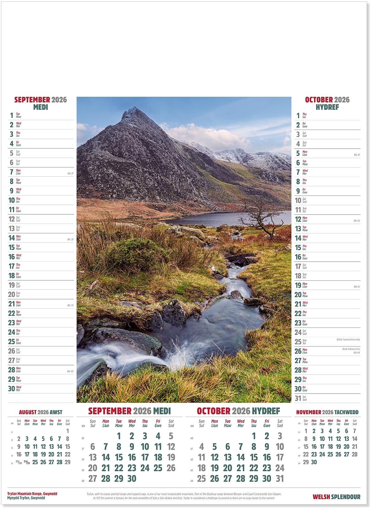 Welsh Splendour Calendar