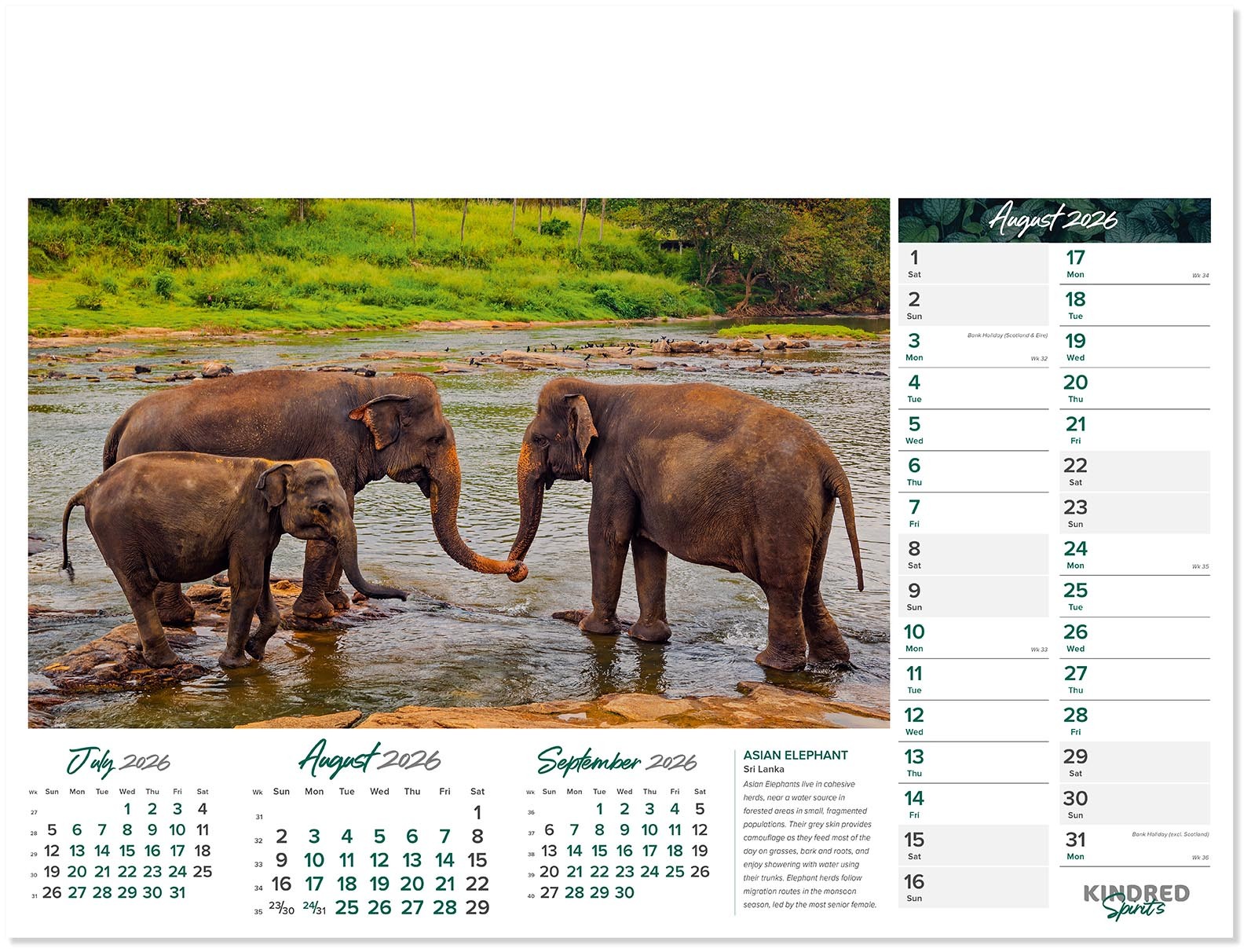 Kindred Spirits Calendar