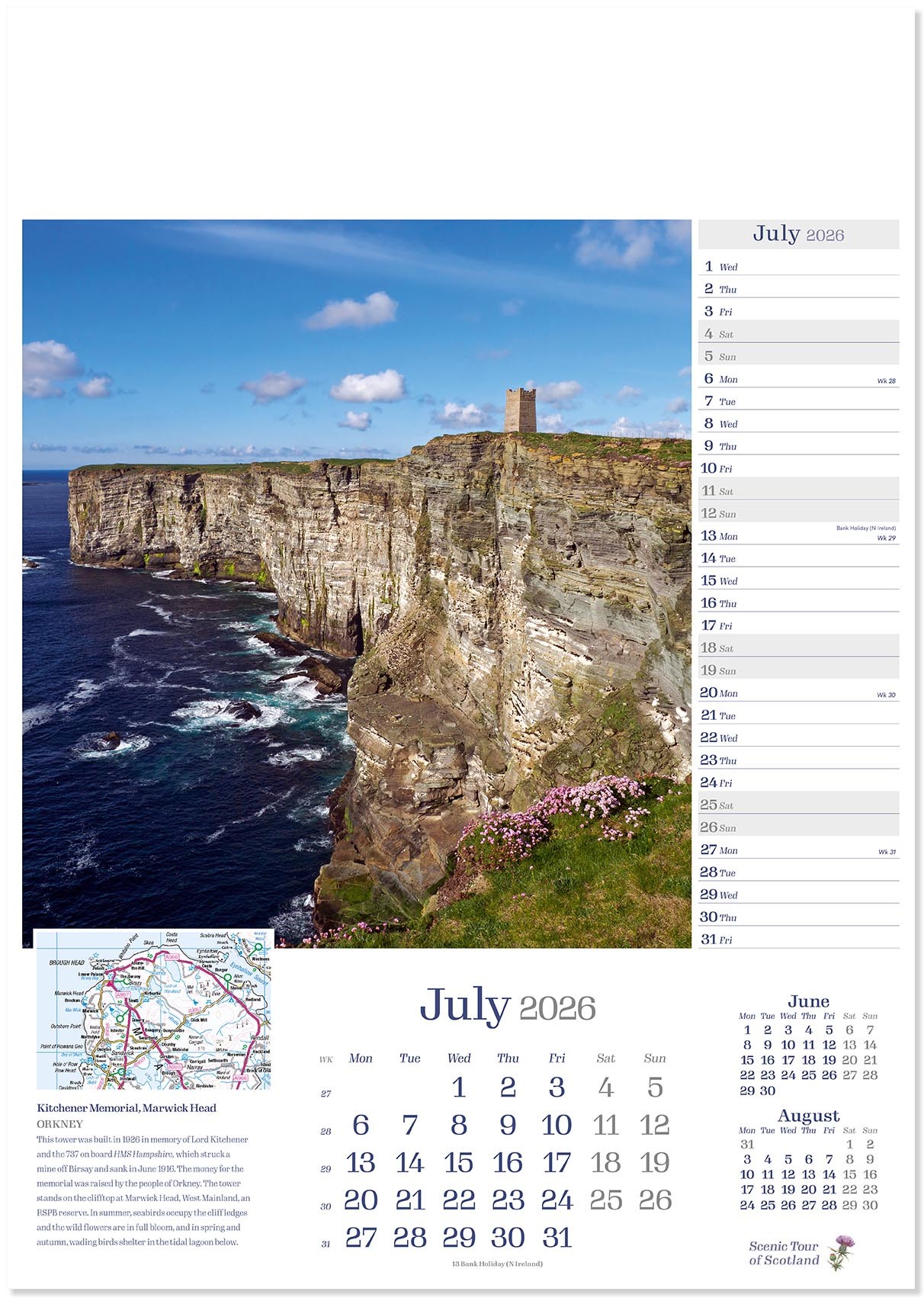 Scenic Tour of Scotland Calendar