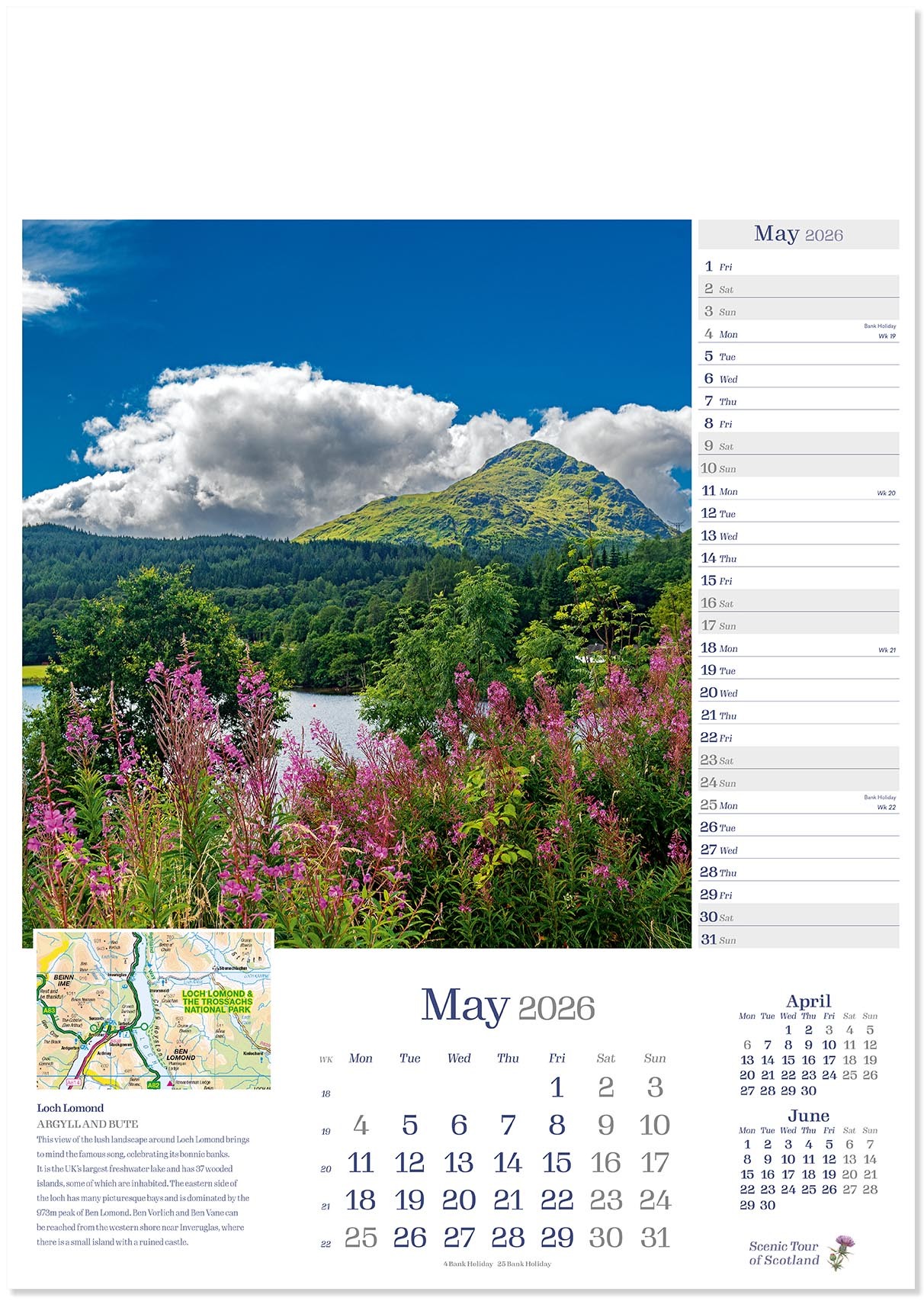 Scenic Tour of Scotland Calendar
