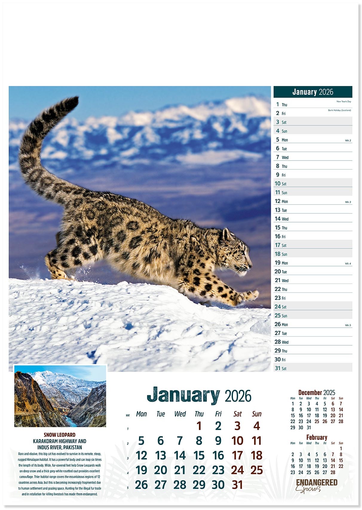 Endangered Species Calendar