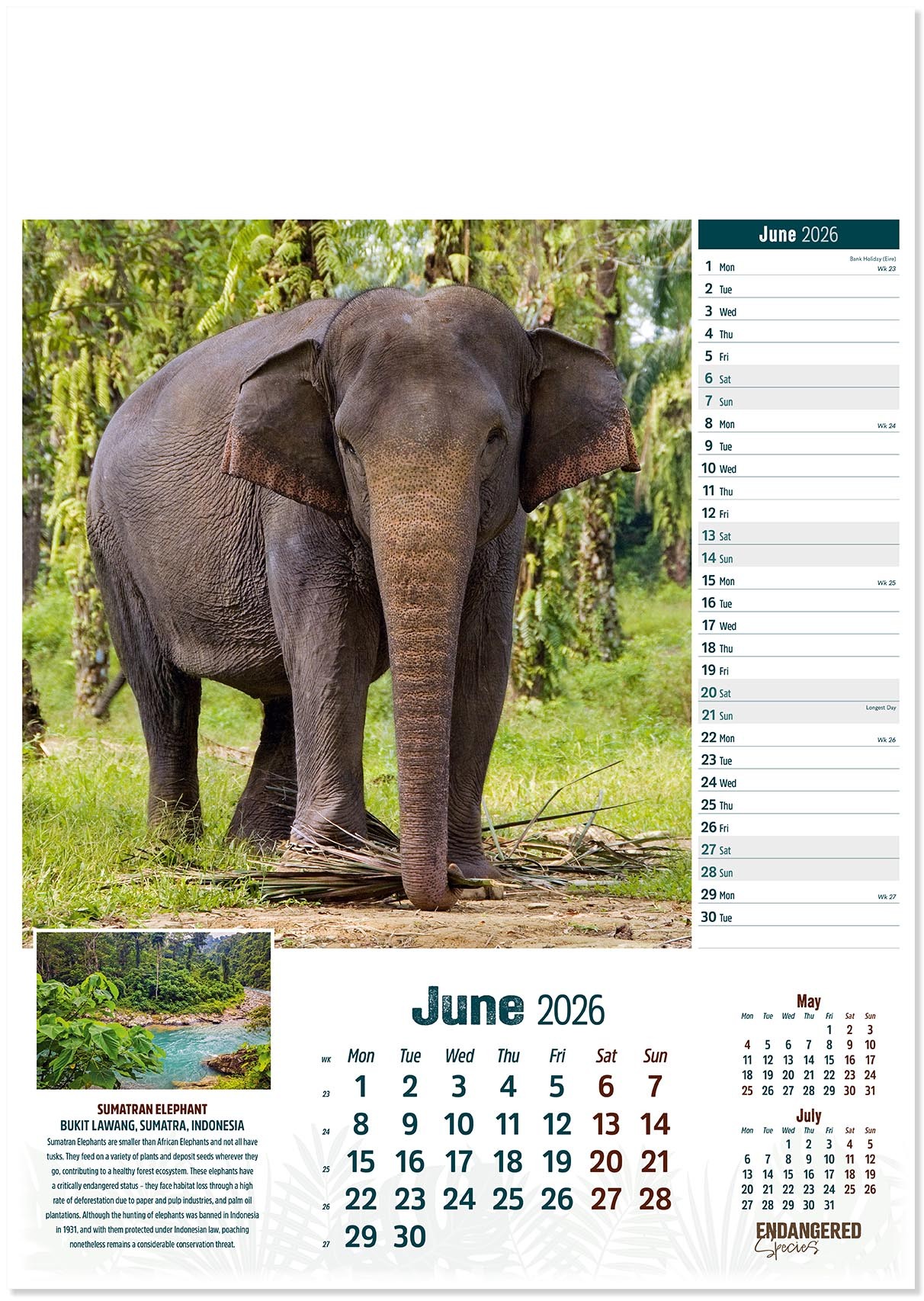 Endangered Species Calendar