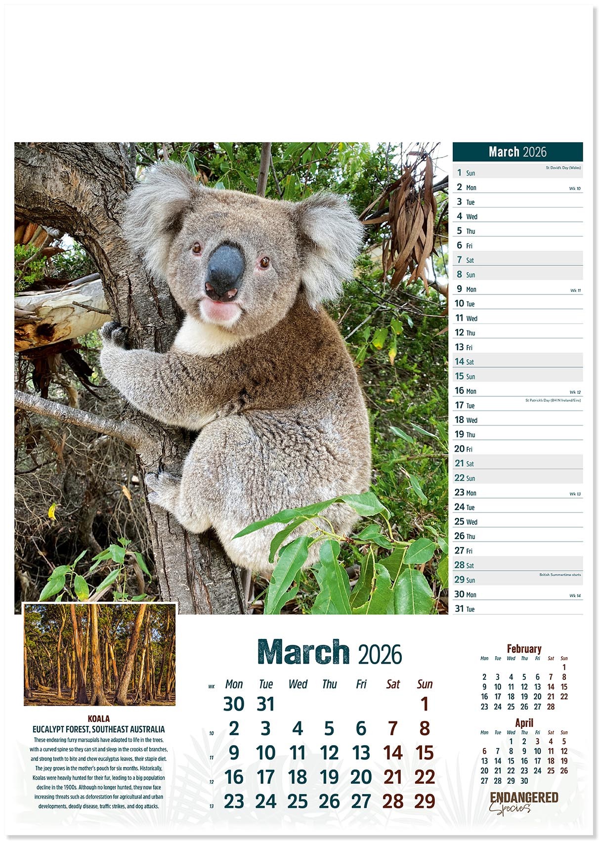 Endangered Species Calendar