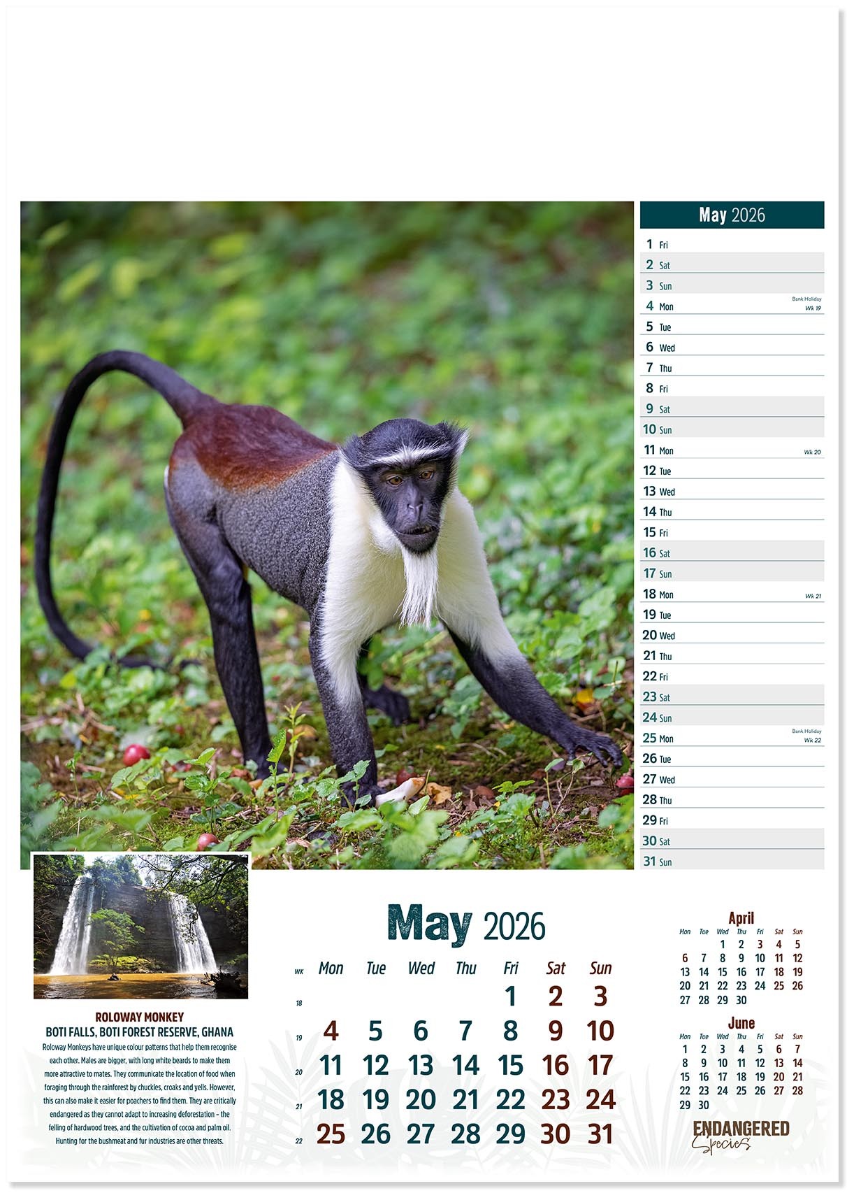 Endangered Species Calendar